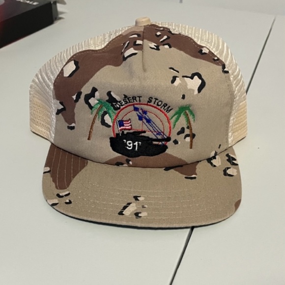 Vintage 1991 Operation Desert Storm Mesh Snapback Hat - Picture 1 of 4